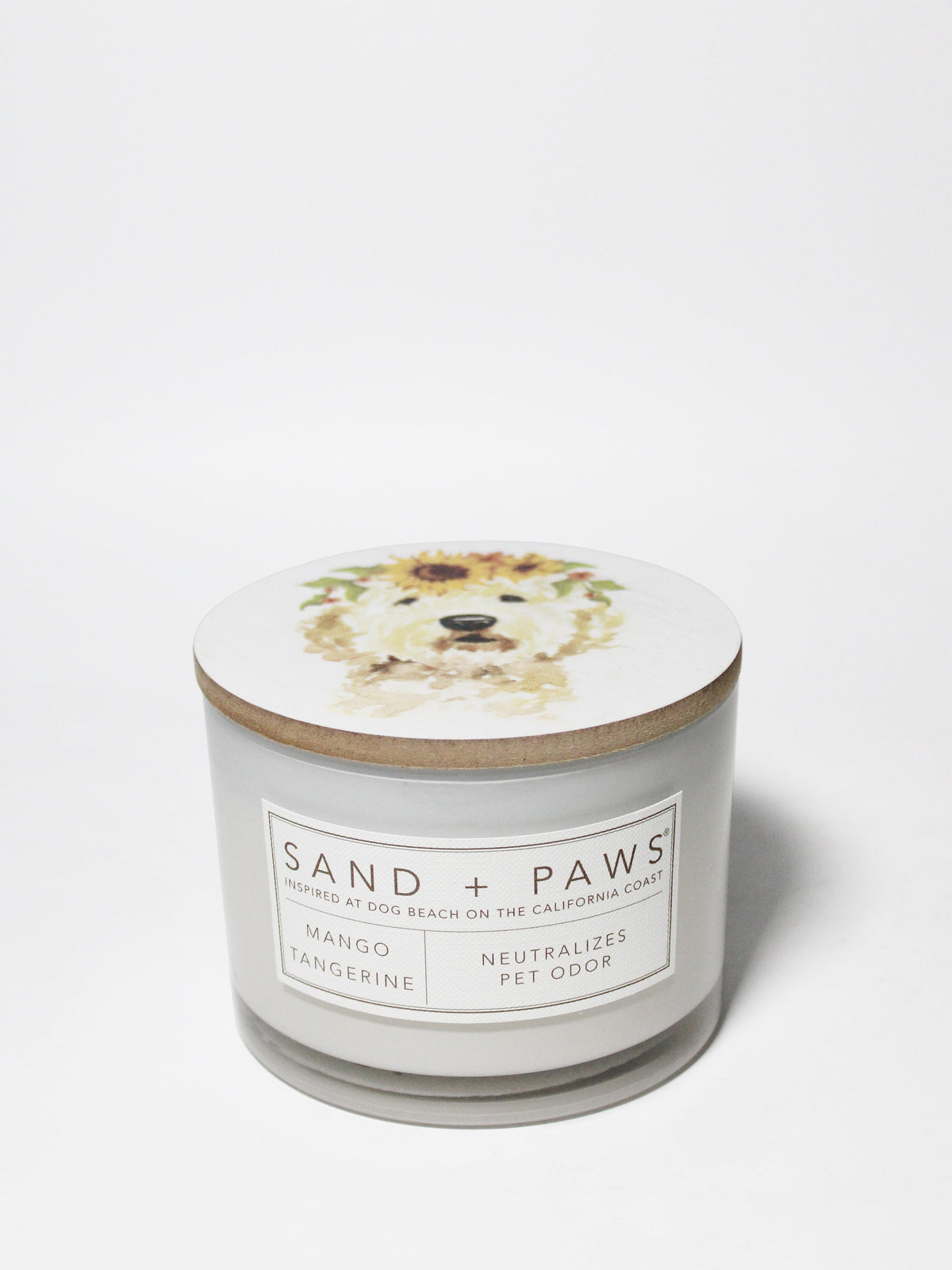 Sand + Paws Mango Tangerine 12 oz scented candle Premium