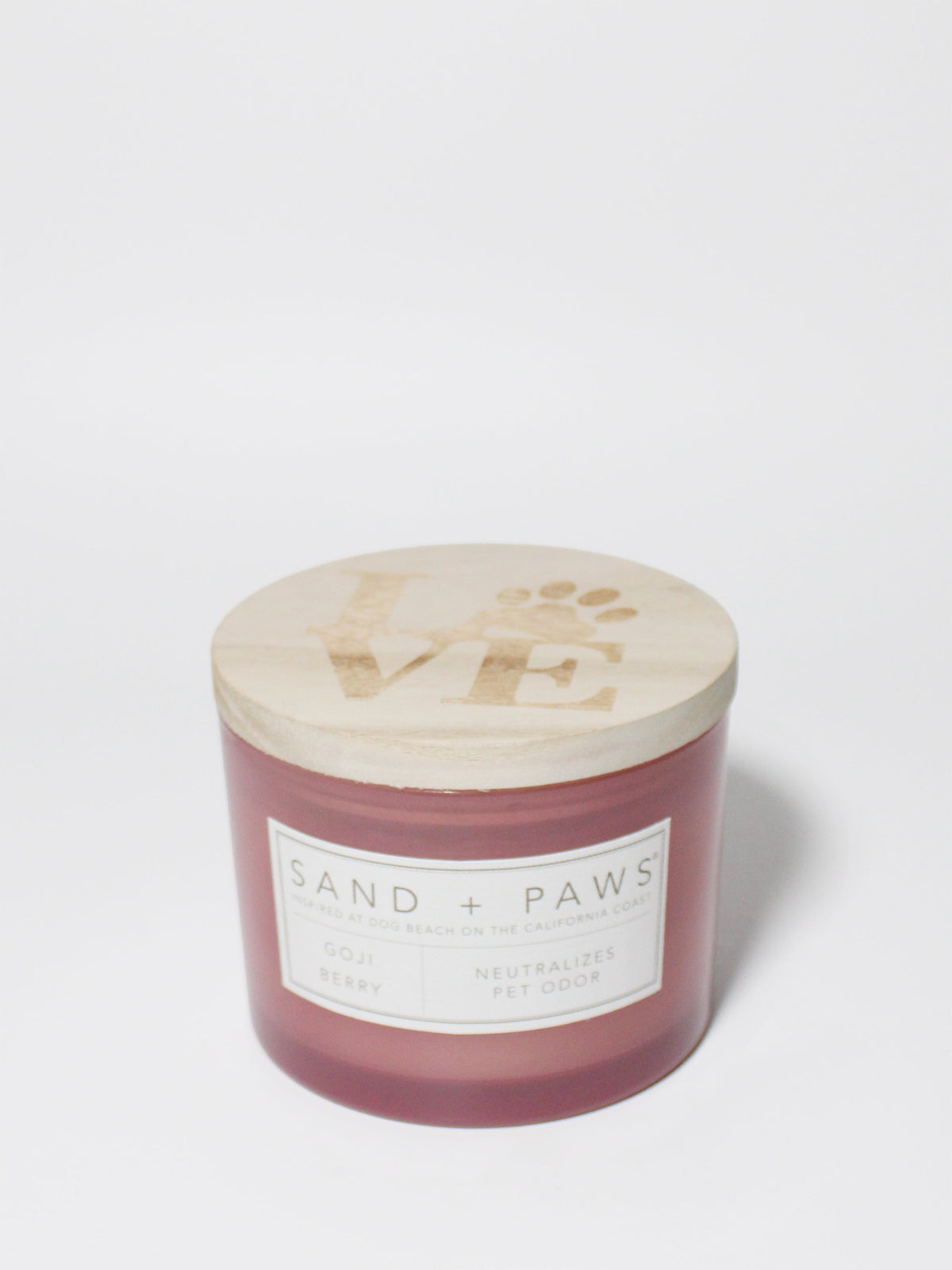 Sand + Paws Goji Berry 12 oz scented candle Premium