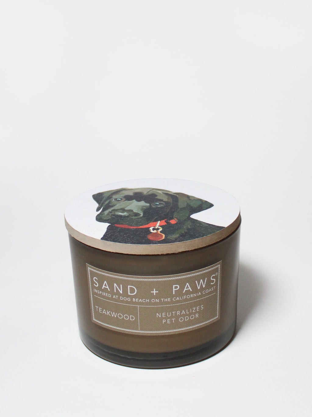 Sand + Paws Teakwood 12 oz scented candle Premium
