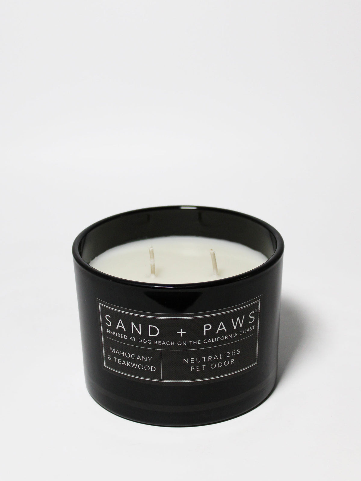 Sand + Paws Mahogany & Teakwood 12 oz scented candle Premium
