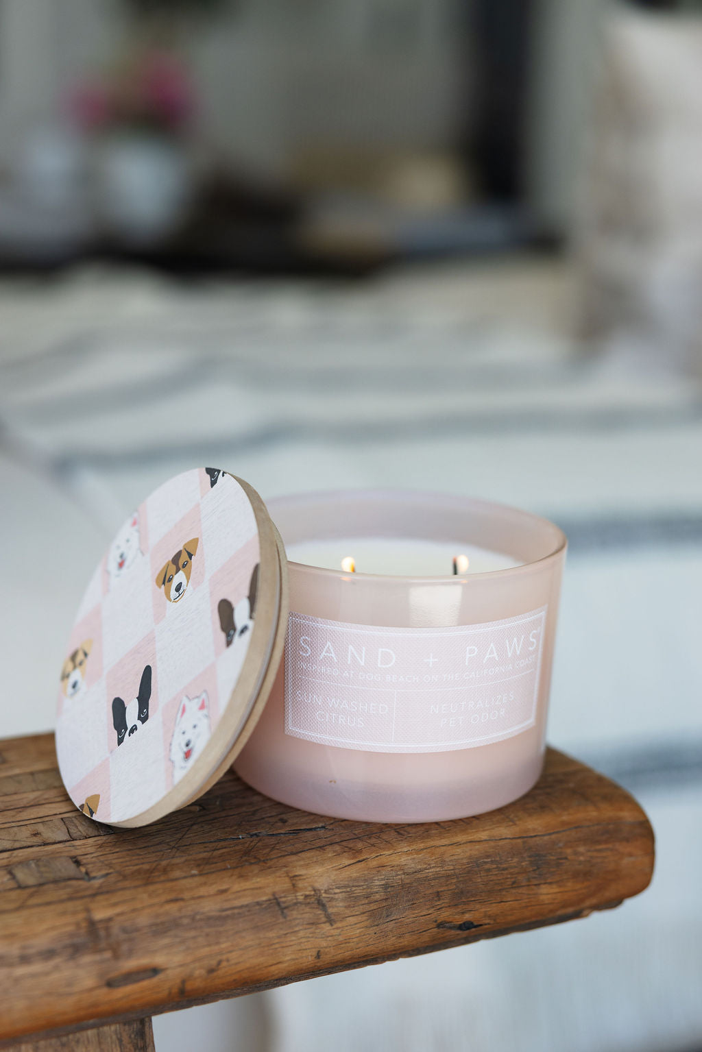 Sand + Paws Sun Washed Citrus 12 oz scented candle Premium